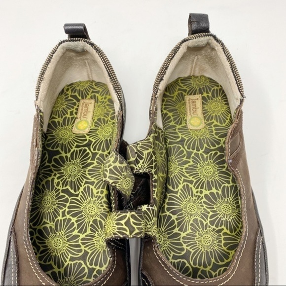 Jambu Prizm Leather Mary Jane Flats Brown 9 - Picture 8 of 9
